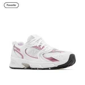 New Balance 530 Big Kids' White and Light Pink Sneakers